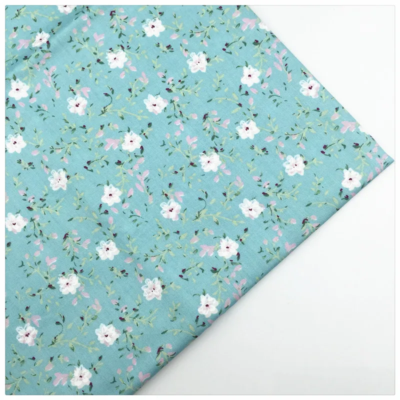 

Syunss,Mix Colors Floral Print Cotton Twill Fabric Sewing Baby Toy Bedding Quilting Cloth Craft Tecido DIY Tissu Patchwork Telas