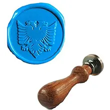 Винтаж двуглавый орел индивидуальный логотип свадебные приглашения Воск уплотнительное штамп палисандр ручки комплект