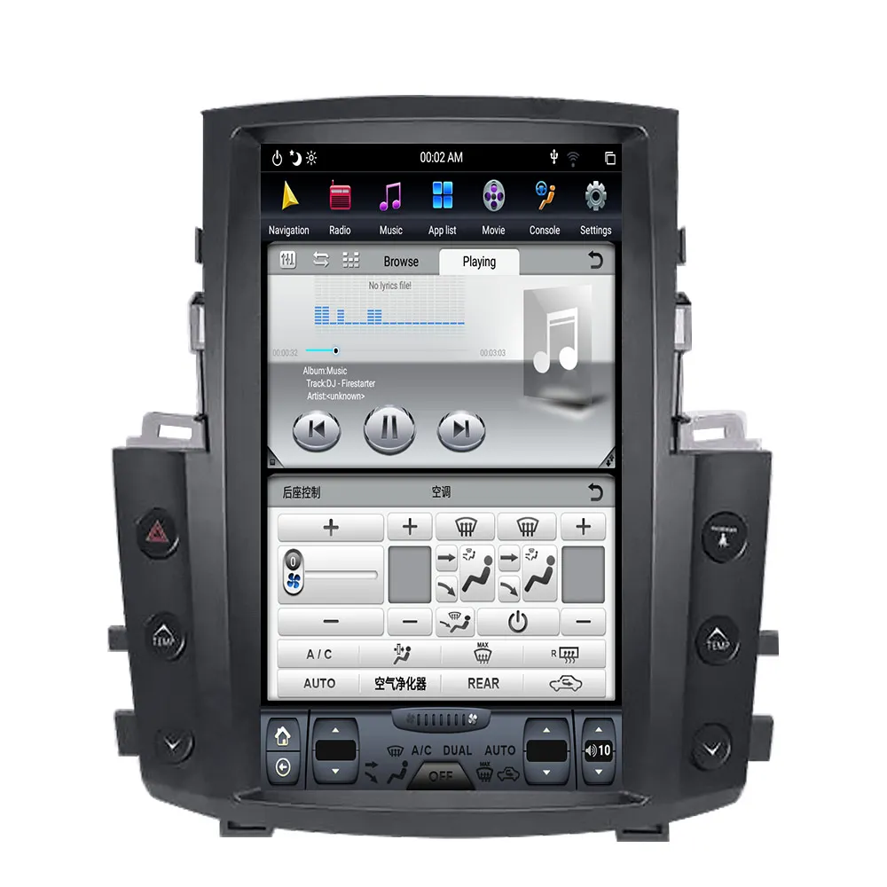 Perfect Aotsr Android 8.1 Tesla Vertical screen Car DVD Player GPS Navigation Radio for Lexus LX570 2007-2015 multimedia recorder WiFi 5