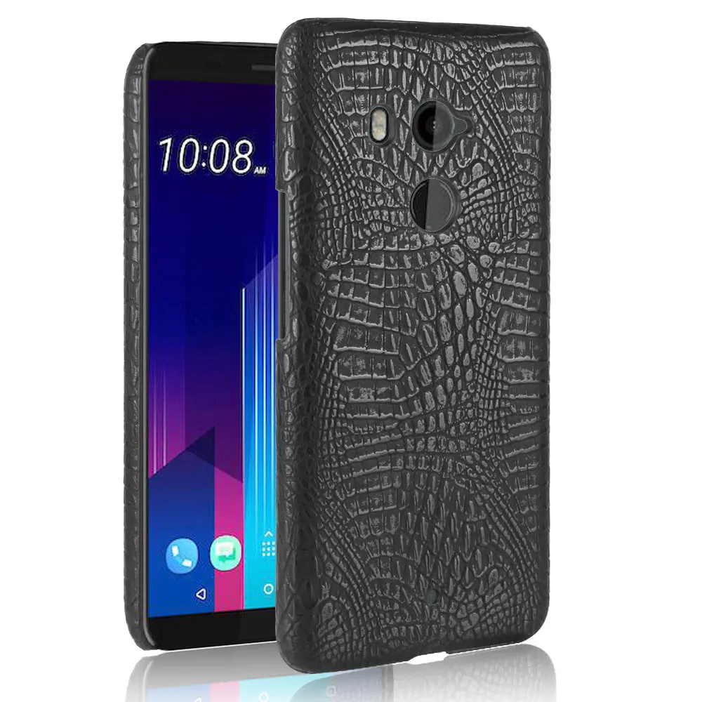 

For HTC U11 luxury Crocodile Pattern PU leather Case For HTC U11 Plus Fashion Phone Case Accessories Hard Plastic Back Cover