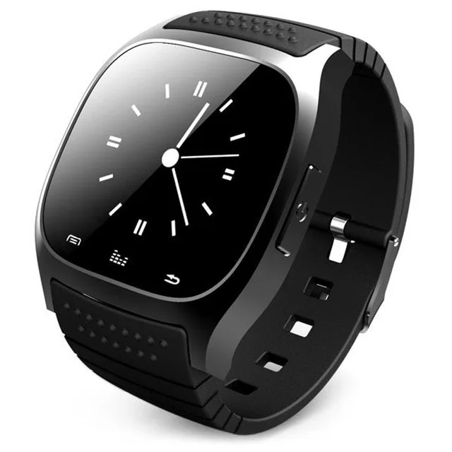M26 Bluetooth Смарт часы наручные часы smartwatch с набор SMS напоминание музыкальный плеер шагомер для смартфонов Android samsung - Цвет: Черный