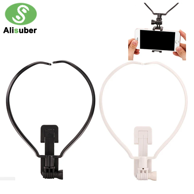 

Alisuber Hands-Free Hang On Neck Holder Stand Wearable Neck Photographing Stand For Phone Point View Videos Action Camera Stand