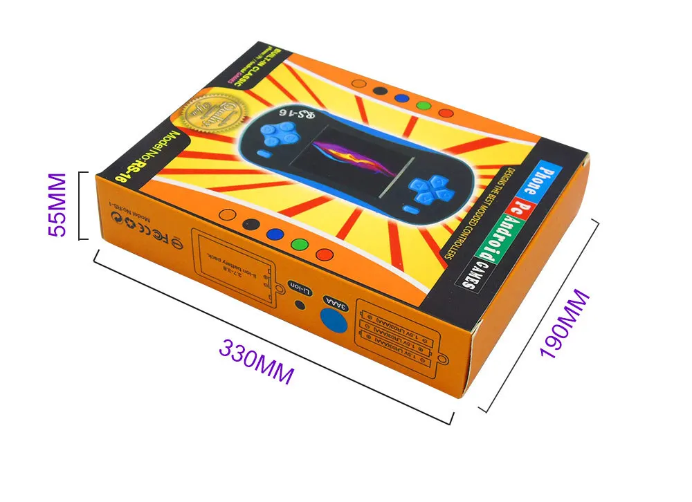 RS-16 портативная игровая консоль детская головоломка портативная игра psp цветной экран Ретро игра