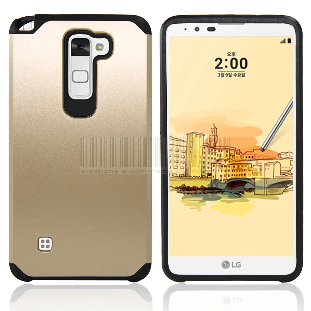 Dual Layer Slim Hard PC Silicone TPU Hybrid Armor Case Shockproof Protective Cover For LG Stylus 2/G Stylo 2 LS775 /K520 |