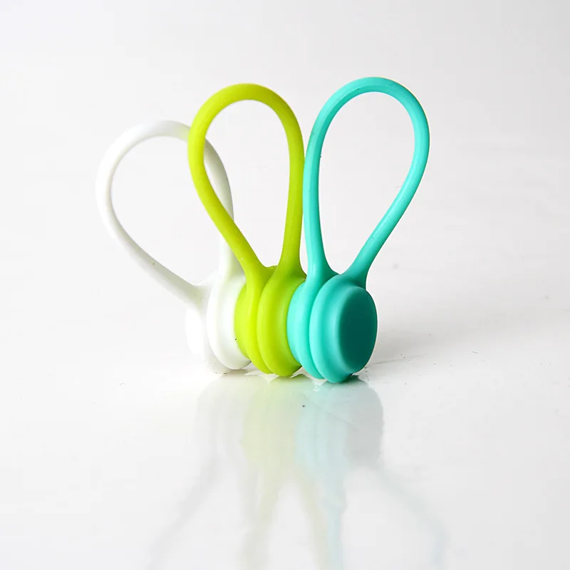 

3 pcs/lot Multi functional Magnet Earphone Headset Type Cord Winder Cable Holder Organizer Clips Multi-color new