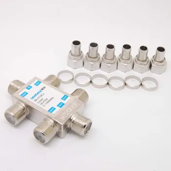 

10pcs 5WAY TV SPLITTER 5-1000MH Digital Analogue Satellite Coaxial Out Connector