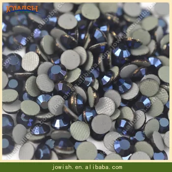 

100 Gross / bag SS20 Metallic blue colour Hot Fix FlatBack Rhinestones machine cut iron-on garment crystal stone gliter