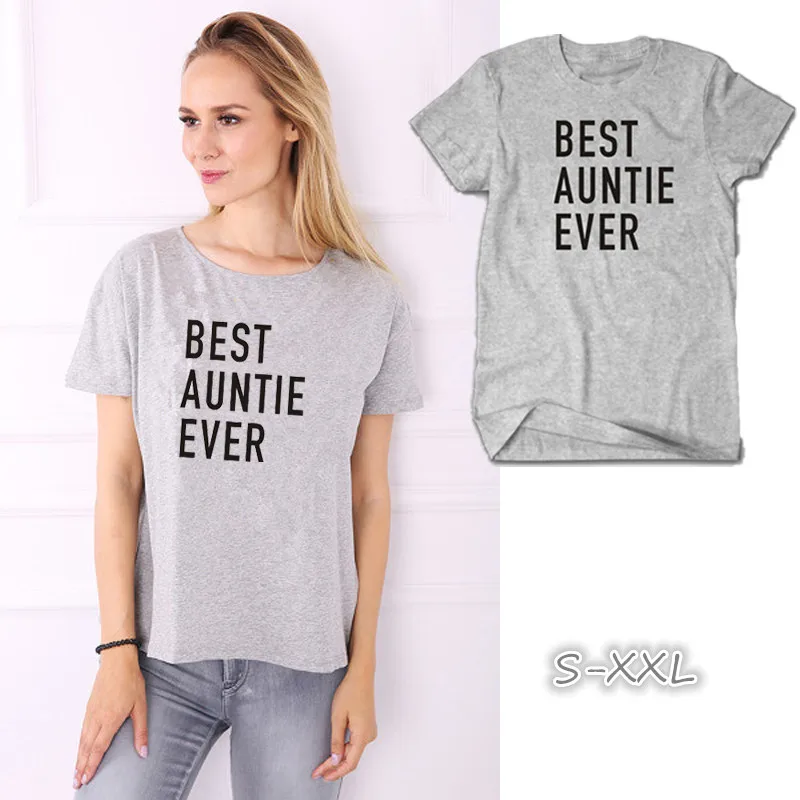 Showtly Auntie Best aotie Ever женская футболка love my Тетя подарок Повседневная хлопковая с