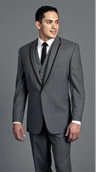 Groom S Wear Charcoal Gray Notch Lapel Tuxedo Wedding Suits For Men Groom S Wear Charcoal Gray Notch Lapel Tuxedo Wedding Suits For Men Best Man 3 Peices Jacket Pants Vest Tie In From Clothing
