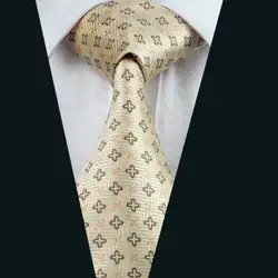 LD-582 Лидер продаж бренд Для мужчин галстук 100% шелк желтый Новинка Галстуки галстук Gravata для формальной свадьбы жених вечерние Бизнес