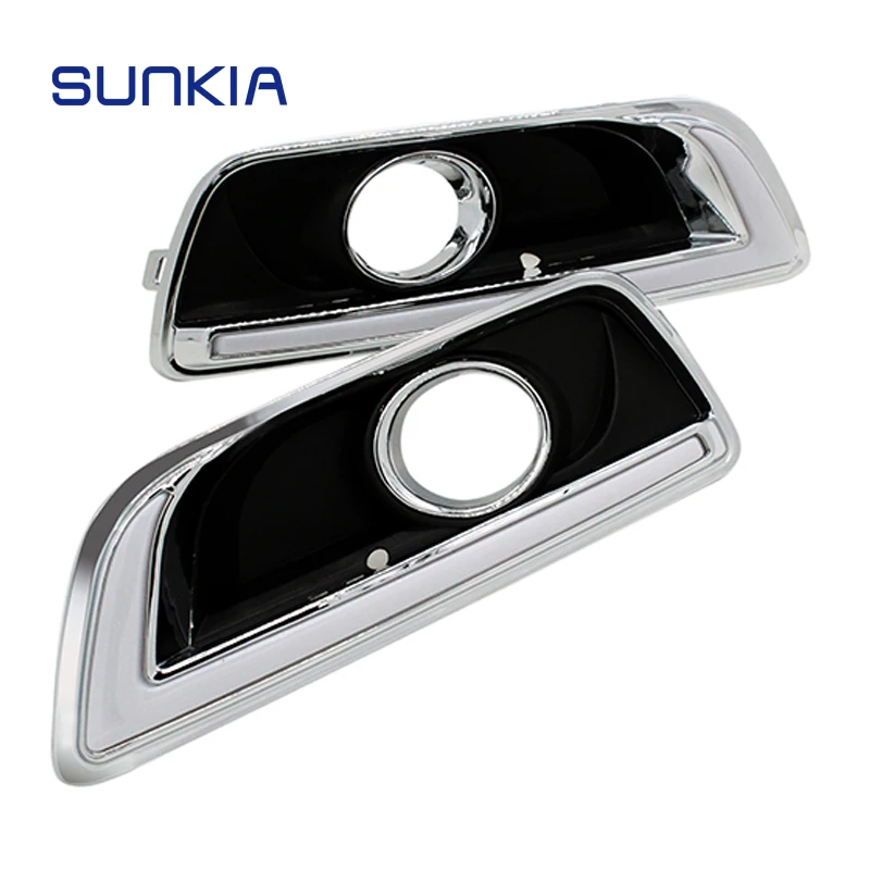 

2Pcs/Set SUNKIA Waterproof LED Daytime Running Light DRL For Chevrolet Malibu 2012-2015 With Turning Signal Fog Lamp Modify