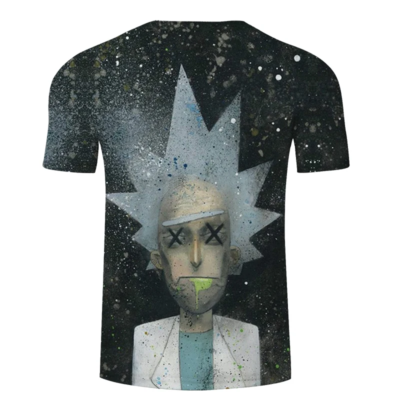 Printed t shirts Rick and Morty tshirt 3D t-shirt Mens Tee Funny Tops Black Short Sleeve Fashion Camiseta Drop ship ZOOTOPBEAR