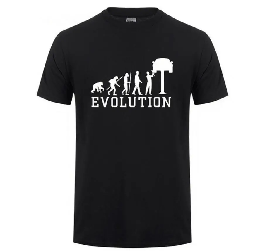 

Funny Printed Evolution Of Vehicle Repair Camisa Fashion Man T-shirt Casual Loose Men T Shirt Auto Mechanic Homme Tees Tops