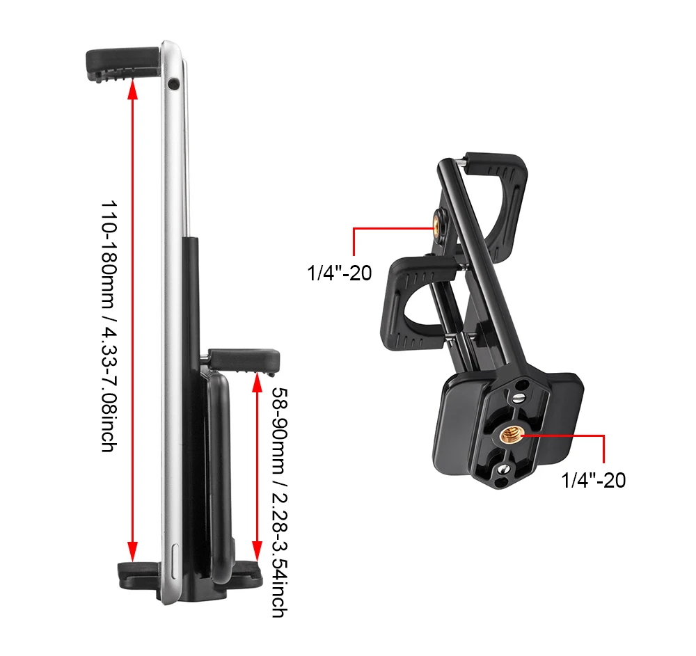Multifunction Dual-use Phone Clip Ipad Tablet Clip Selfie Stick Accessory Camera Tripod Holder Phone Stand Mount Adapter (3)