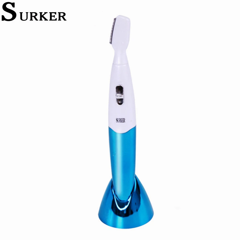 

Surker 2 in 1 Electric Eyebrow Trimmer Body Hair Remover Painless Eye brow Razor Waterproof Battery Epilator SK-8188