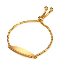 Модный ID браслет на запястье с сердечками для женщин из нержавеющей стали металла обеспечивают DIY гравировка обслуживание