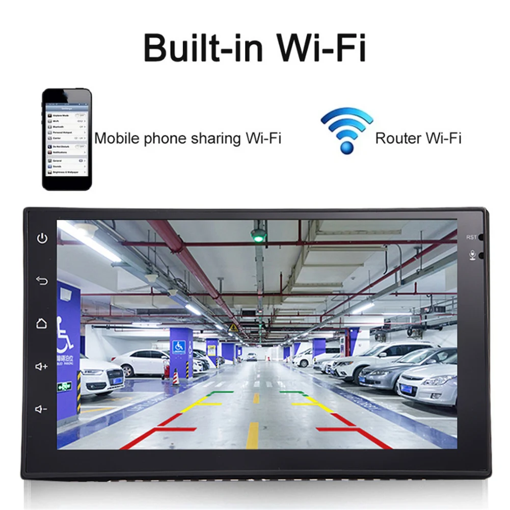 Excellent 7 Inch Smart Android 6.0 2 Din Car Stereo Radio Player GPS Navigator Car Multimedia Player Support Wireless Hand Free Phone Call 2