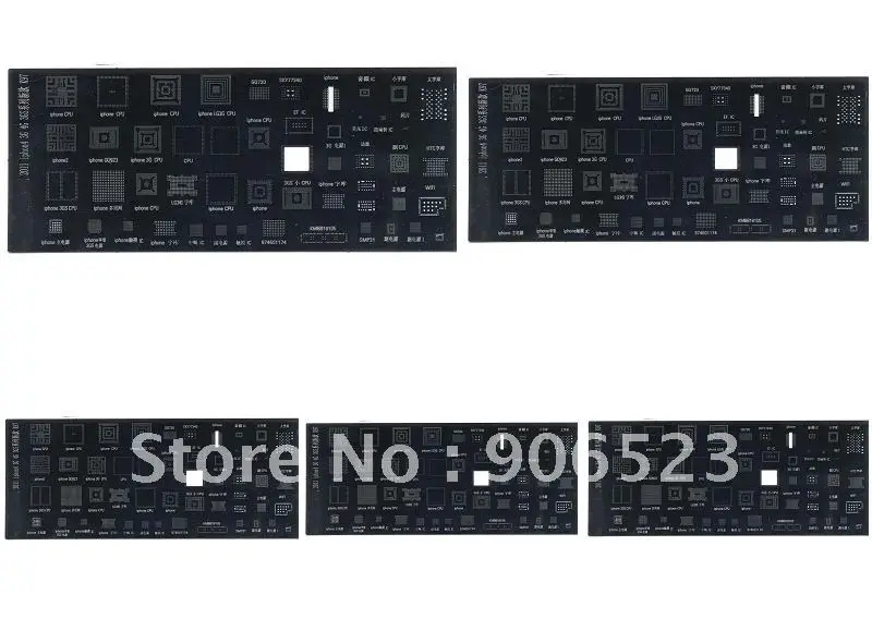 

Free shipping 5 pcs New 50 in 1 BGA Reballing Stencil dedicate kit for iPhone 4