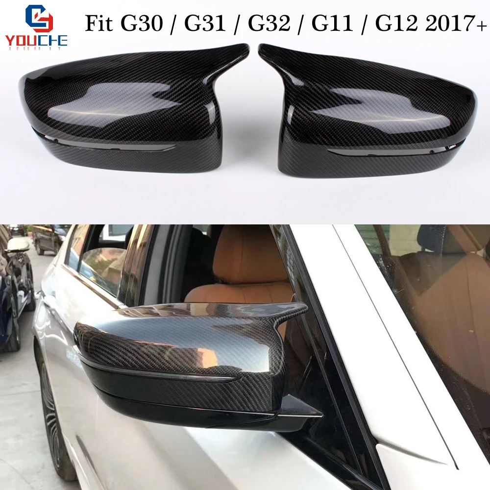 G30 M5 вид Крышка для зеркала из углеродного волокна замена зеркала крышки для BMW G30 G31 GT G32 G11 G12 5 6 7 серии LHD Боковая дверь Зеркало