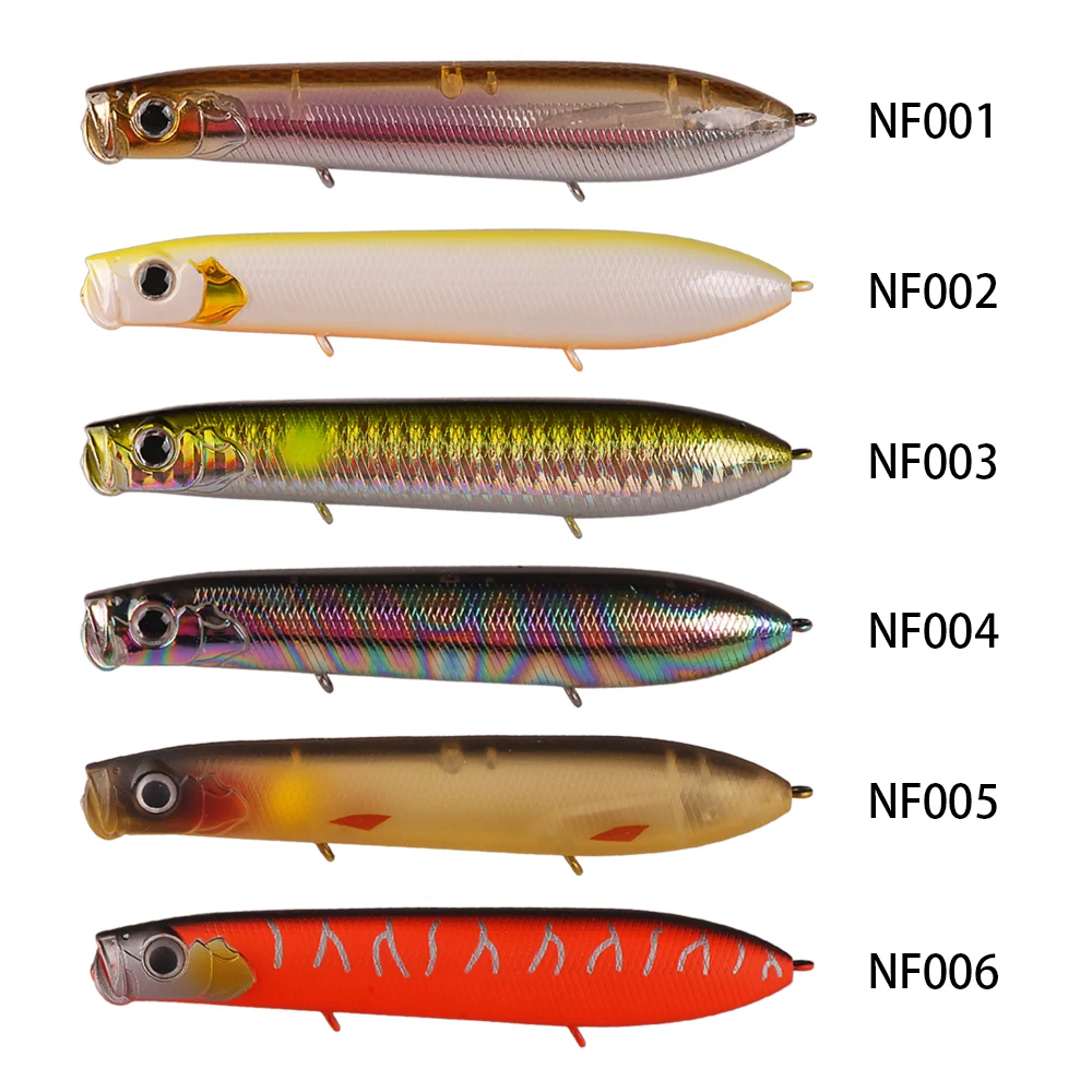 BASSKING 탑 워터 포퍼 미끼 낚시 미끼, Pesca 플로팅 인공 하드 미끼 바닷물 미끼, 웨이크 미끼, 105mm 14.5g 수영 미끼