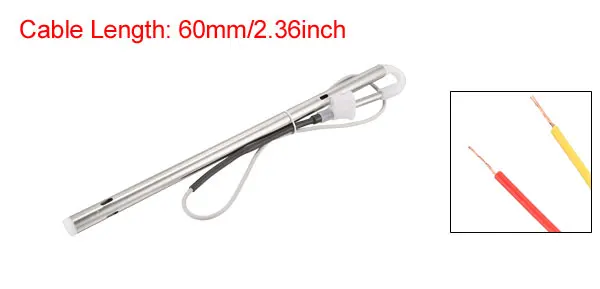 Uxcell Water Probe Temperature Level Sensor for Solar Energy Water Heater Controller Stainless Steel Side/Top Mounting 2/4 Cores 2 Cores Top Mounting
