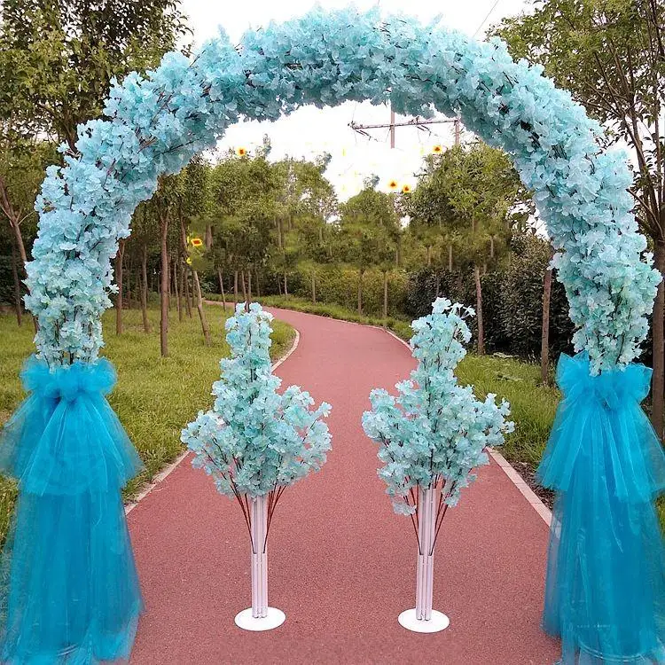 Роскошная Свадебная Центральная металлическая Свадебная дверь-арка гирлянда для развешивания подставка с цветками вишни для свадебного реквизит для фона