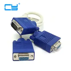 RGB VGA SVGA Мужской до 2 VGA HDB15 Женский Splitter адаптер кабель-удлинитель w/core