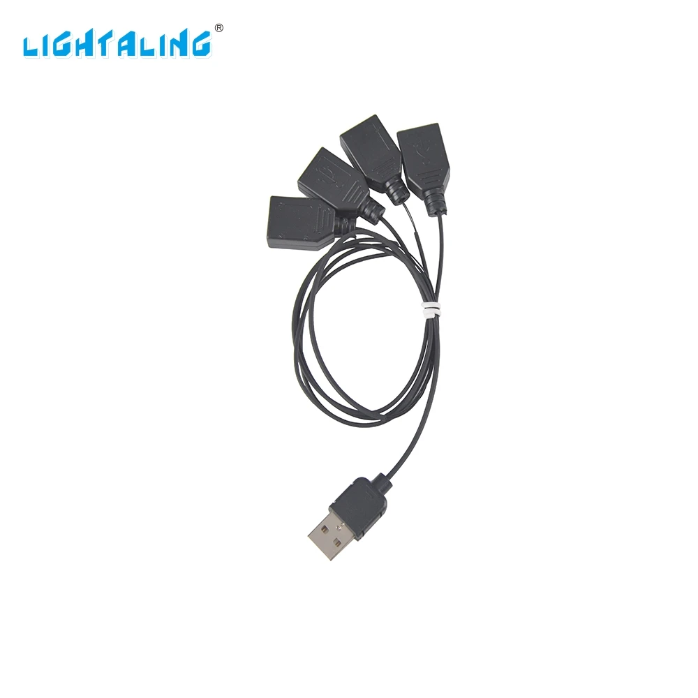 Светильник aling, высококачественный светильник, аксессуары, черный, от одного до семи, USB порт, светодиодный светильник, комплект, 10220, 10260, 10255, 42083 - Цвет: Four Port