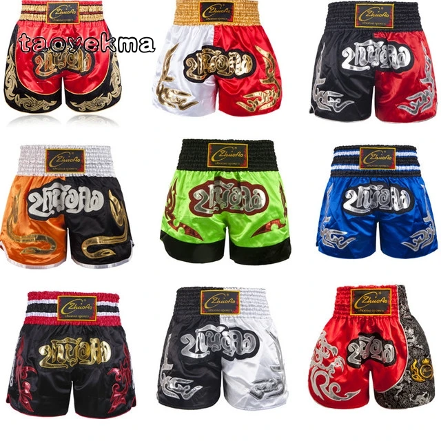 

Men Boys Kick Boxing Fight Grappling Trunks Children Training Mma Muay Thai Shorts Kids Kickboxing Fitness Gym Sportswear Pants