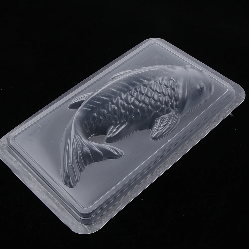 

New 3D Koi Fish Shape Plastic Cake Chocolate Jelly Sugarcraft Mould Rice Mold DIY Cake Decorating Moulds Baking Tool Decorator