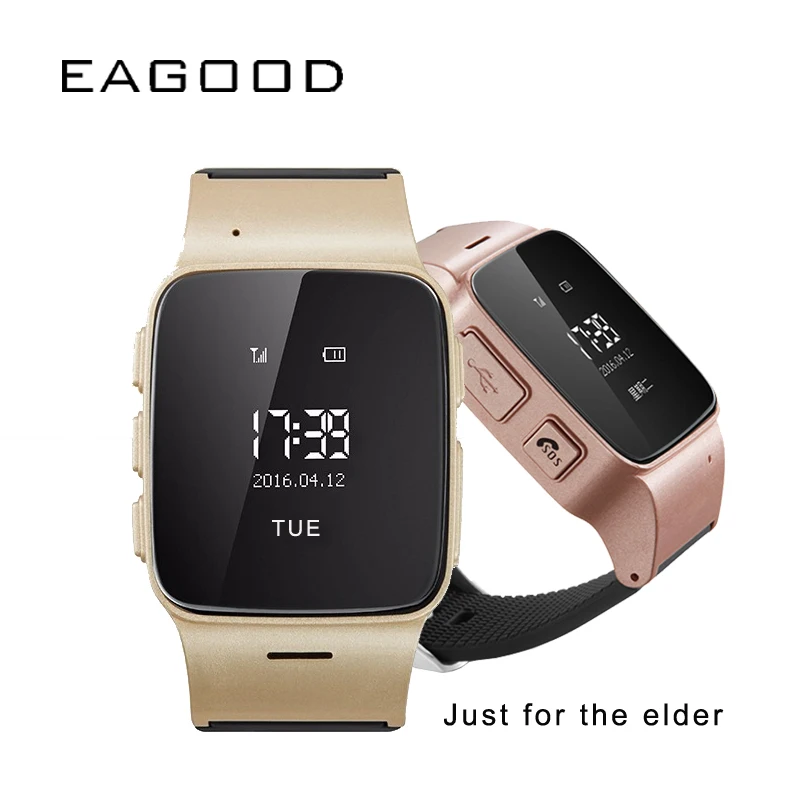 

EAGOOD Elderly Kids Smart Watch Old People SIM Card Call Phone GPS+LBS+Wifi Tracking Positioning SOS Anti-lost Remote Monitor