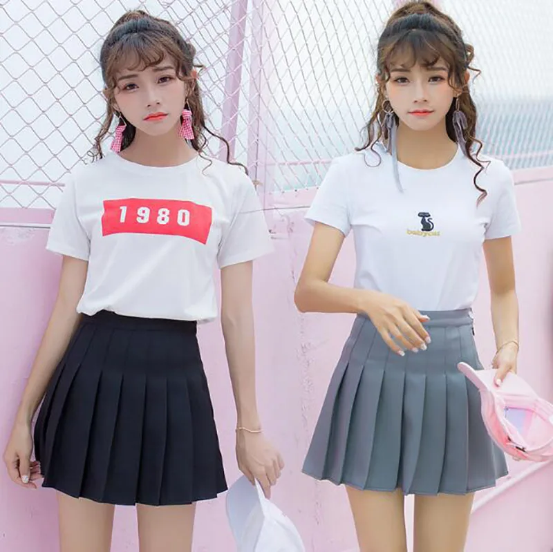 

Women Short High Waist Pleated Skater Tennis Skirt School Uniform With Inner Shorts Sports Badminton Run Training Tennis Skirts