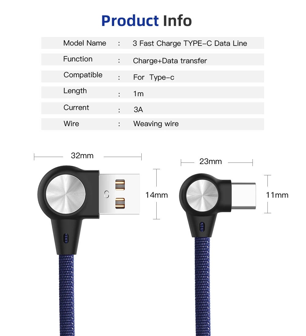 L-образный USB C Micro USB кабель 3A нейлон Быстрая зарядка USB кабель для передачи данных для huawei samsung Xiaomi Redmi мобильный телефон usb зарядный шнур