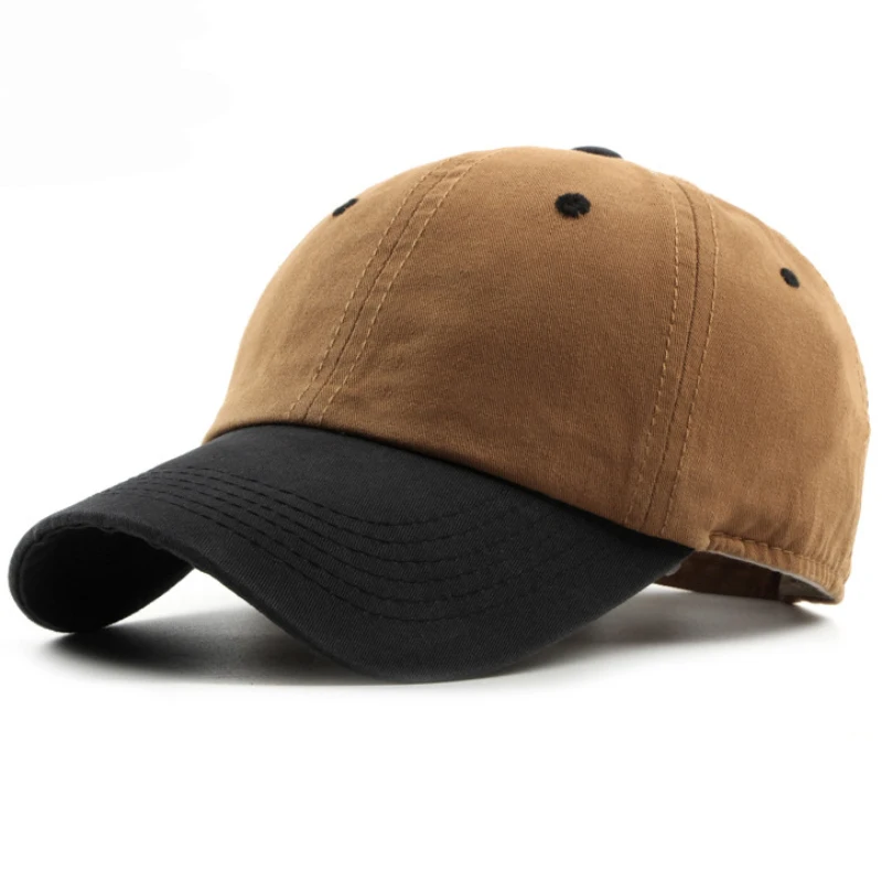 HT1186 High Quality Cotton Canvas Plain Baseball Cap Men Women Two Tones Snapback Cap Bone Casquette Casual 6 Panels Fitted Hat