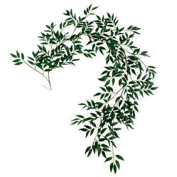 

Hot Sale 1.8M Artificial Fake Eucalyptus Willow Leaves Green Plants Wedding Diy Decor Flowers Plant Leaf Simulation Rattan Hom