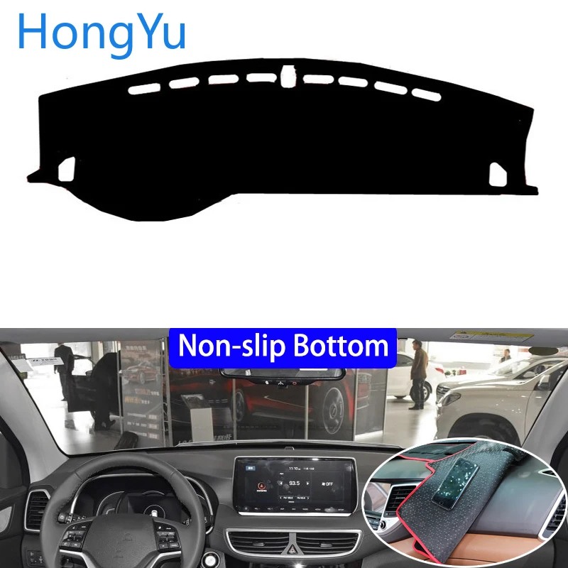 

For Hyundai Tucson 2019 Car Styling Non-Slip Bottom Covers Dashmat Dash Mat Sun Shade Dashboard Cover Capter