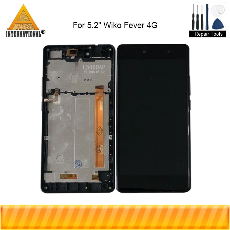 Оригинальный ЖК экран Axisinternational 5 2 &quotдля Wiko Fever 4G + сенсорный с дигитайзером и