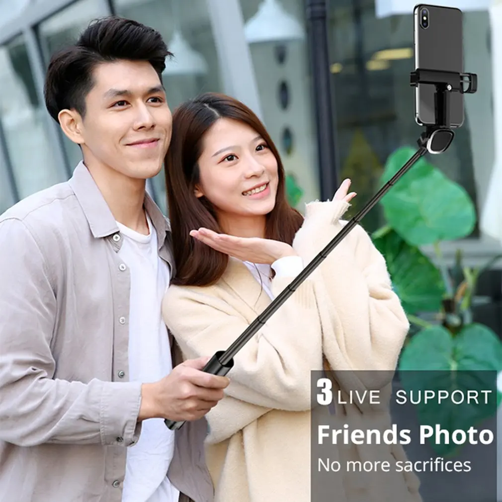 Портативная палка для селфи, скрытый штатив, кронштейн для телефона, Bluetooth, кнопка, телефон, Автоспуск, рычаг, держатель для Xiaomi huawei