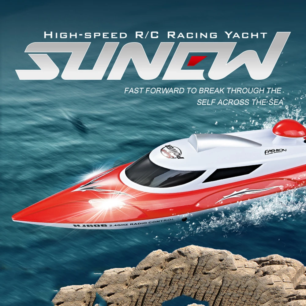 

2018New Large High Speed 2.4G Strong Power Racing Boat LED RC Boat Anti Collision Race Rowing Outdoor Ship Toy For Children Gift