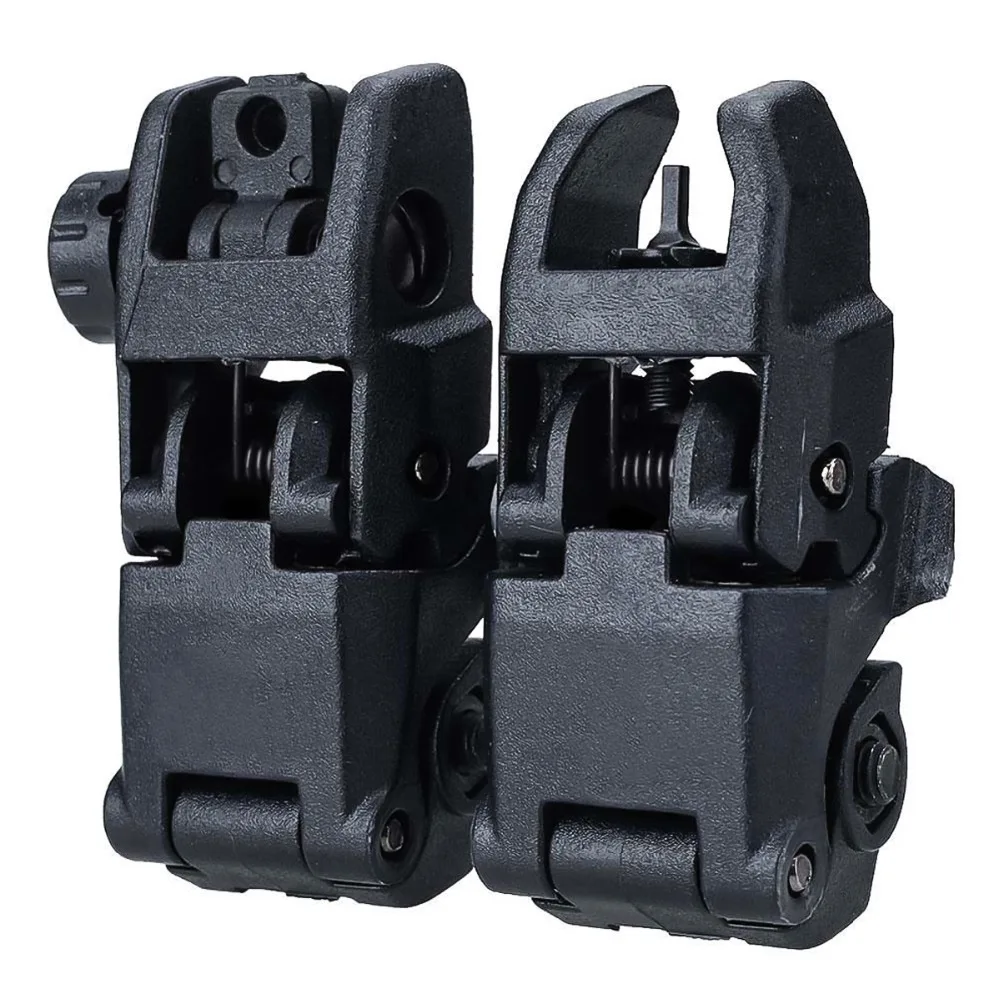 

New Folding Tactical Flip up Sight Rear Front Sight Mount Transition Backup Iron Sight Rapid Rifle RTS Sight Hot Rear Backup