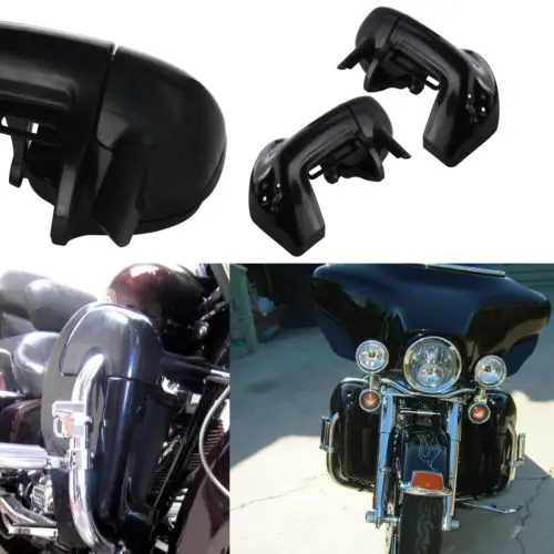 

Motorcycle Painted Bright Vivid Black Lower Vented Leg Fairing With Hardware For Harley Davidson Touring HD Road King