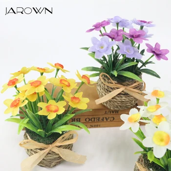

JAROWN Simulation Daffodil Set Artificial Narcissus Flower Silk Flower Plants Wedding Flores Home Decoration