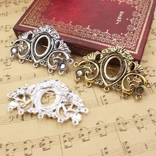 Подходит 13x18 мм Винтаж с китайским драконом круглый настройки ободок пустой база брошь из кабошона с базовый набор «сделай сам» для брошь 3 шт./лот K05421