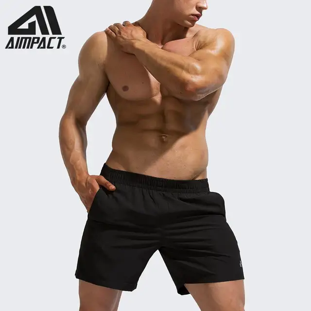 AIMPACT Sport Fitness Shorts Men Reflective Running Bike Shorts Gym Workout Training Fast Dry Swim Hybird Short Trunks AM2189 5