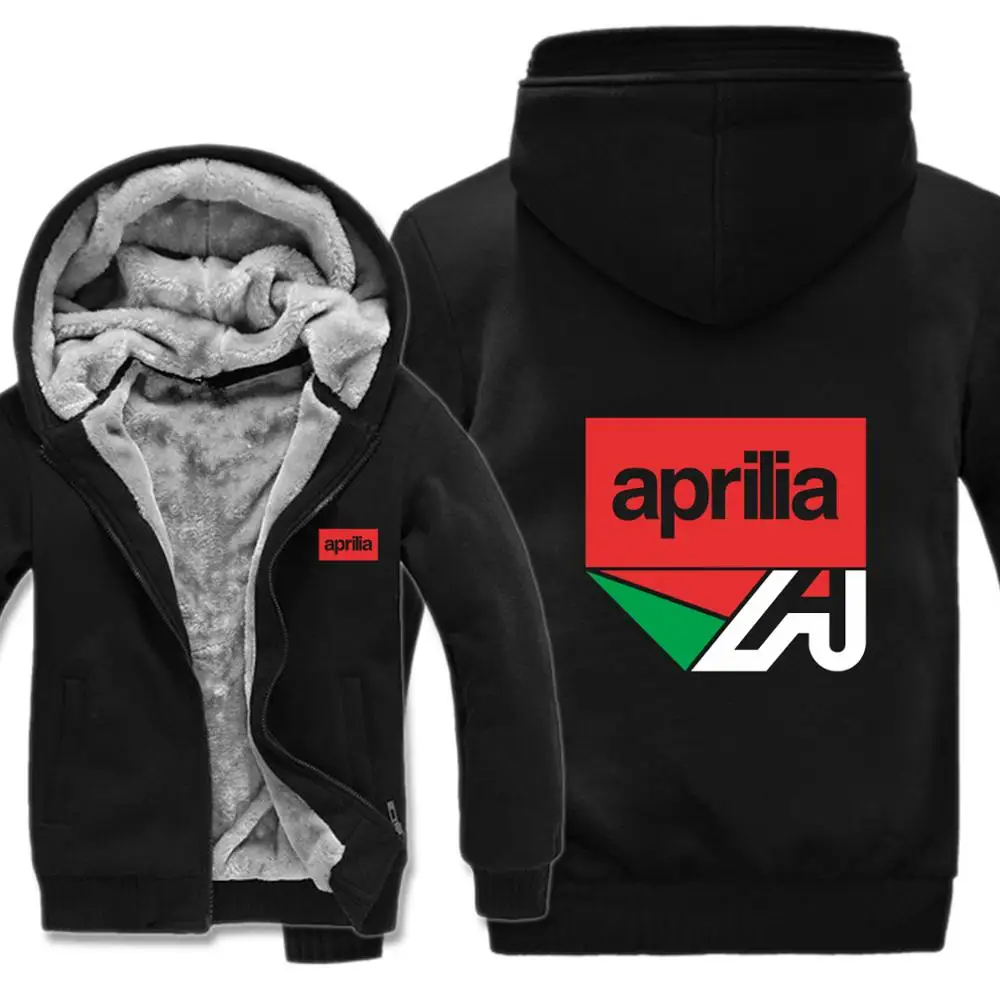 Motorcycle Aprilia Hoodies Mens Zipper Coat Fleece Thicken Aprilia Motor Sweatshirt Mans Clothing