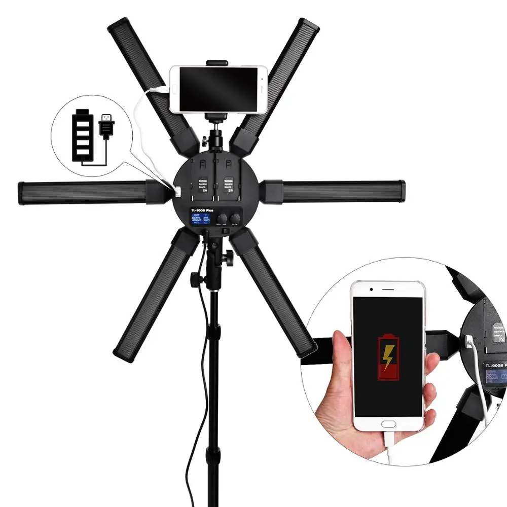  FOSOTO TL-900S plus Photographic lighting 3200-5600K Multimedia Extreme Star Light Lamp Camera Phon - 33031151512