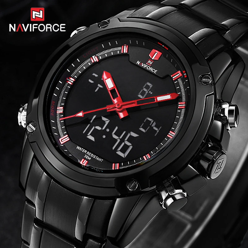 Top Men Watches NAVIFORCE Men's Army Military Watches Men's Analog  Quartz+LED Digital Sport Wrist Watch relogio masculino 9050 - AliExpress  Watches