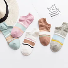 Осенние и зимние новые женские короткие носки хлопок грубые Полосы Персонализированные носки до лодыжки