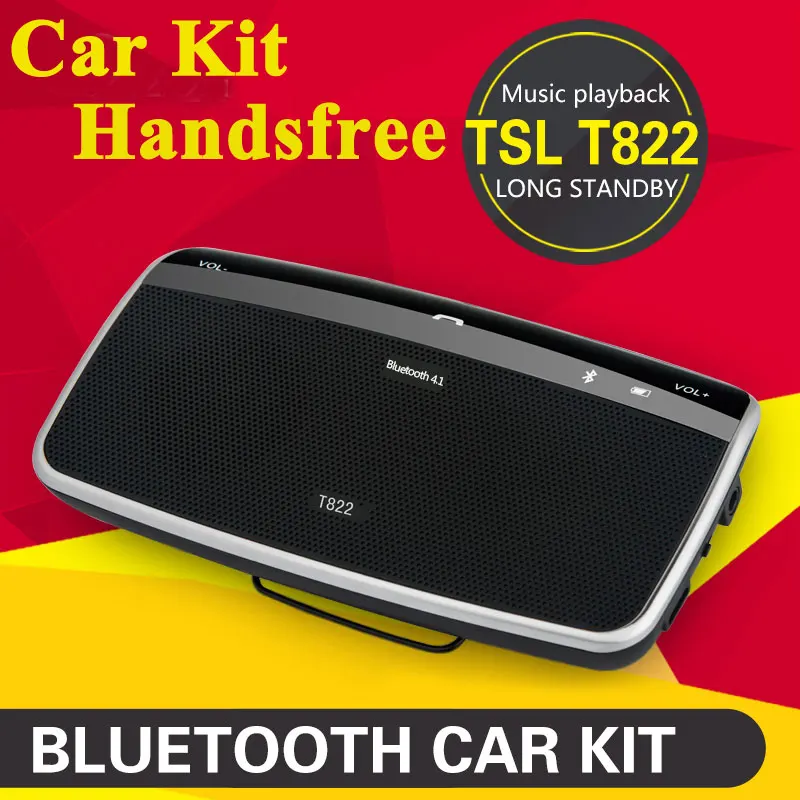 Beste 2017 Nieuwe Bluetooth Automobiles Zonneklep Speaker In Car Speakerphone Kwaliteit Handsfree Carkit met DSP Auto Kit HD muziek Spelen