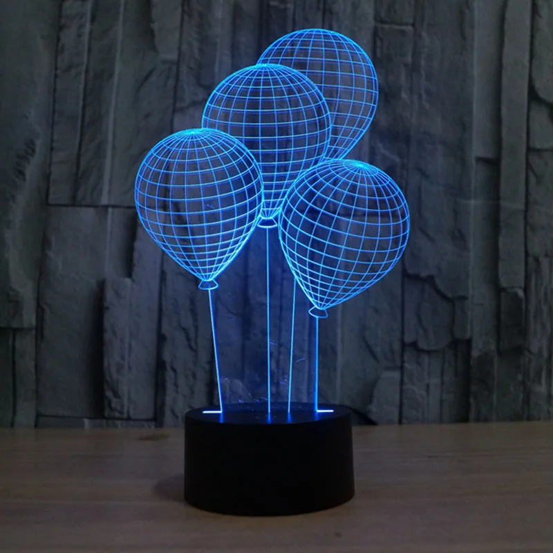 Free Shipping 3D DECOR ball shape LED Night Light 3D Mood Lamp novelty